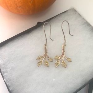 Aspen Branch & Leaves Fine Silver (.999) Earrings
